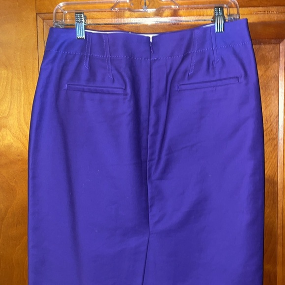 JCrew royal purple, classic no. 2 pencil skirt; back zip, Sz 6; style 59369 - Picture 5 of 9